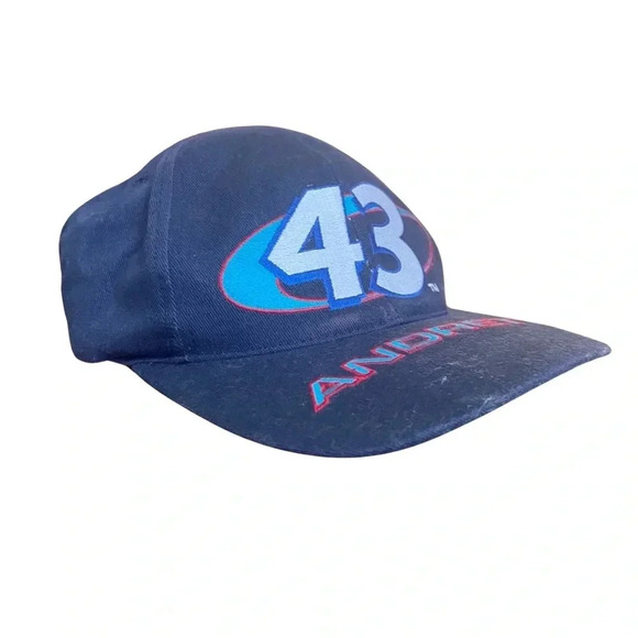 Vintage NASCAR John Andretti #43 STP Racing Hat – Navy Embroidered Strapback - Picture 7 of 9